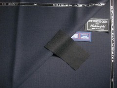 100% WOOL WITH “CREASE RESISTANCE” SUITING FABRIC “Very Dark Navy” = 3.5 m