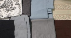 5 lb 1 oz Box of Assorted Fabric Scraps – Browns, Blacks, Whites FSBTB143