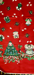 Hallmark Wamsutta Christmas Double Border Angels Xmas Trees & Doves BTHY 70″x18″