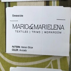 Mario & Marielena Seaside Fabric Samples Swatches Sewing Crafts Green Lot 1 of 3