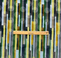 DESIGNTEX FINSBURY VELVET GREEN MODERN GEOMETRIC FABRIC BY 1/2(0.5) YARD 50″W