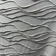 Three Dimensional Textured Pleated Unique Gray 60″W Fabric Lot of 5 Of Yards $15
