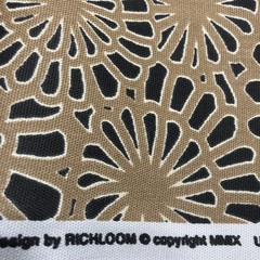 Piece Of Richloom Black & Tan Geometric Fabric Size 54”x 43” With Square Cut Out