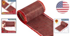 9.84ft x 4in Red Carbon Fiber Twill Weave: Industrial Strength for Multiple Uses