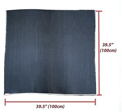 Carbon Fiber Fabric Twill Weave 3K/200g 39.3 in x 39.3 in NAVY BLUE
