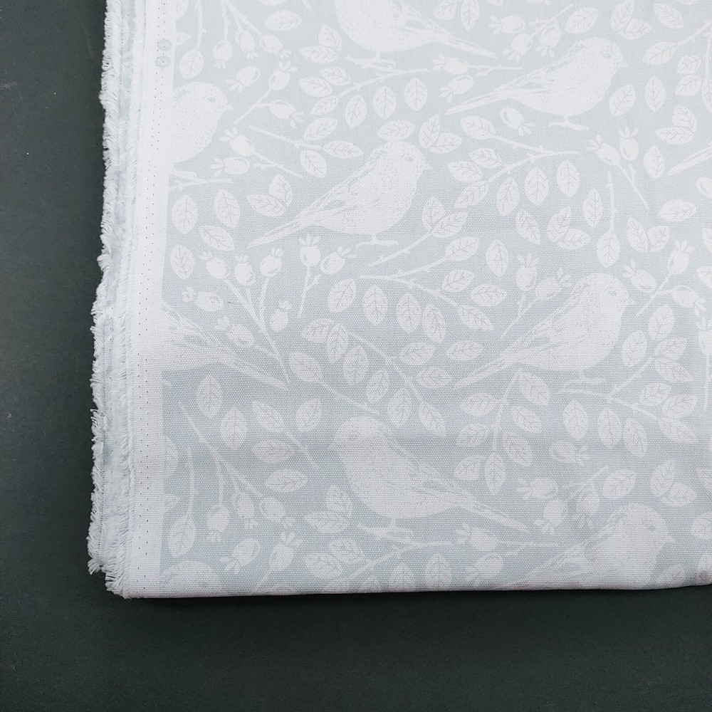 Home Decor Fabric by Brothers & Sisters Cotton Grey and White Birds 3 Yards 45″w