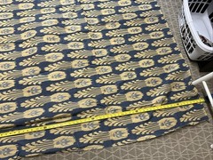 Fabric Remnants Blues 3 PCs Main Piece Is 78” X 54” + 2 Smaller Blue PCs