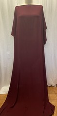 100% Silk Charmeuse Rich Luxurious Burgundy Fabric 1.5 Yards Long 45″ Wide