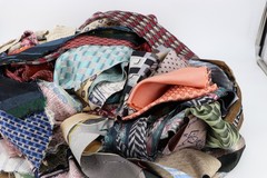 Silk Scrap Lot 2 lbs 8 oz Junk Journal Crazy Quilt Upcycle Deconstructed Ties