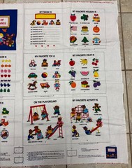 My Favorite Things Fabric Book PANEL Cranston Print Works 100% Cotton