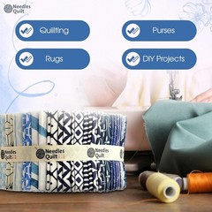 100% Cotton Jelly Roll Fabric Strips for Quilting Projects and DIY Crafts