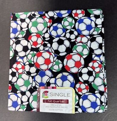 Single Brand 100% Cotton Fat Quarter Soccer Onyx Pattern