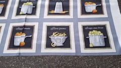 Cuisine Panel 23×42 Charlene Audrey Quilting Treasures Vegetable Black