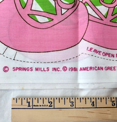 Vtg Raspberry Tart Fabric Panel Cut Sew Stuffed Doll Strawberry Shortcake 1981