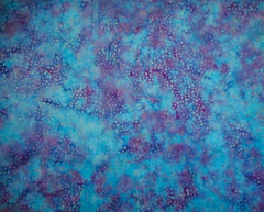 Batik Fabric By The Half-Yard Turquoise Blue Purple Hoffman Premium Cotton 45