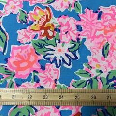 Lilly Pulitzer Cotton Poplin Fabric Multi Rose To The Occasion 36″ X 57″