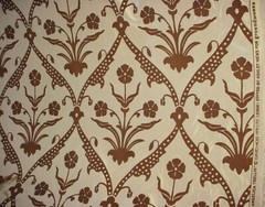 14-5/8Y Groundworks GWF-2442 Angelica Trellis Mocha Drapery Upholstery Fabric