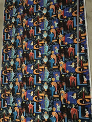 NEW Erte Revisited Woodrow Studio London England Art Deco Cotton Fabric 2.75 yds