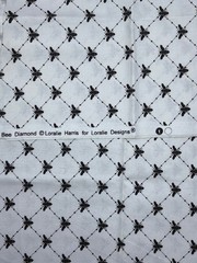 Bee Diamond Fabric by Loralie Designs Cotton 44″ BTY