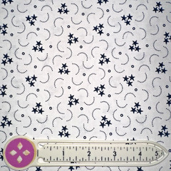 XL SCRAP 10X22″ American Gatherings Triple Star Navy Fabric RARE & HARD TO FIND!