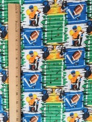 Joann Fabrics Soft Brushed Cotton Flannel Football Themed Fabric 42″ X 70″ Green