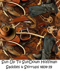 Home on the Range Western Cotton Quilt Fabric Hoffman V5318-700 Brands Brown