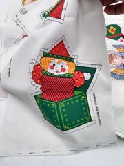 1970’s Spring Mills Christmas Ornaments 38 Sew/Stuff Fabric Panels Googly Eyes