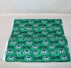 Hartford Whalers ~ Logo On Logo Pattern NHL Cotton Fabric 1/4 Yard 9” X 44”