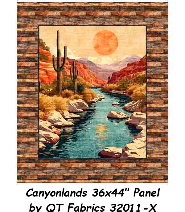 Canyonlands Southwest Cotton quilt fabric Panel 36×44″ QT Dan Morris 32011-X