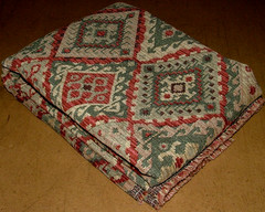 Rosso Kilim Chenille Fabric Curtain Upholstery Cushion Throws Footstool Use