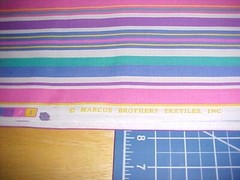 Fabric Cotton Vintage Marcus Brothers Textiles, Inc Multicolor Stripes 60″ X 66″