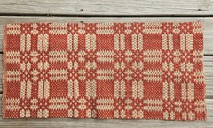 Vintage Russet Cream Woven Coverlet Piece 15″ x 28″ Autumn Runner