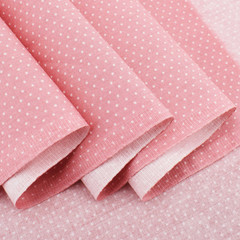 CraftsFabrics 7Pcs 100% Cotton Pre-Cut Multi-Color Dots Printed Design