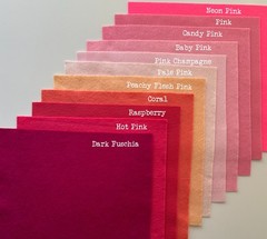 Wool Mix and Like Soft Feel Washable Felt | 70+ Colours | 30cmx22cm “A4” Size