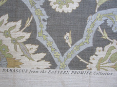 Lewis & Wood Damascus Dreams 34″ t fold Linen Blend Fabric Print Bronze Colorway
