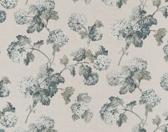 ANNA FRENCH CURTAIN FABRIC DESIGN Sussex Hydrangea 5.9 MTRS SLATE/LINEN LINEN BD