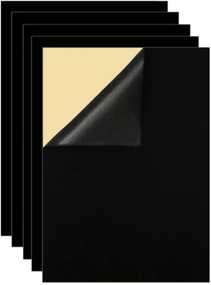 5PCS Black Self Adhesive Felt Sheets, Soft Velvet Sticky Back Felt for Jewelry B