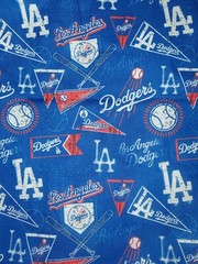 Los Angeles Dodgers Blue MLB Baseball Fabric 100% Cotton 1/4 yard 9”x58”