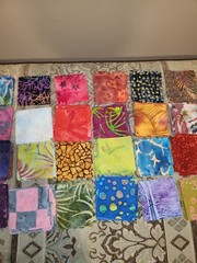 150 Batik Fabric 2.50″ Quilt Squares Bundle 100% Cotton Charm