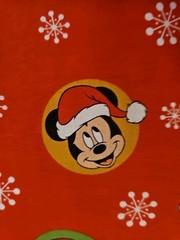 NEW 4 YARD 28″ MICKEY MINNIE PLUTO DONALD SNOWFLAKE COTTON FABRIC SEWING QUILT