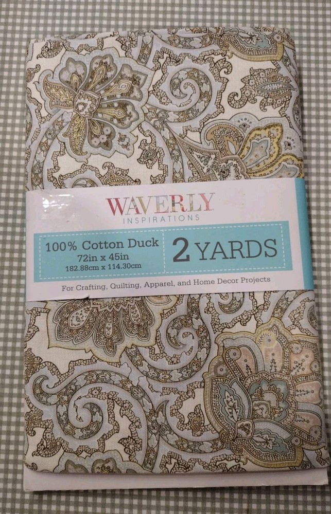 Waverly Inspirations Fabric 100% Cotton Muted Pastel Floral 2 Yards New