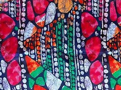 African Print, Satin Fabric- Fuchsia, “Strength of Mandla”, Yard or Wholesale