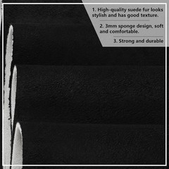 Black Suede Headliner Fabric 60″ L x 48″ W with Foam Backing Automotive Inter…