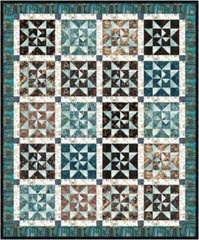 Hoffman – Bali Batik – Driftwood Dance – Echinacea – Nutmeg, Fabric BTY