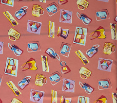 Silky Prints Pink Novelty Handbags 100% Polyester Fabric 45″ wide