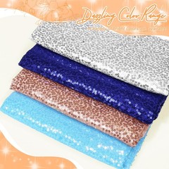Vonty Sequin Fabric by The Yard – 1 Yard Silver Sequin Fabric, Glitter Fabric Sp