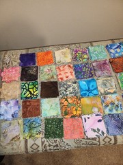 150 Batik Fabric 2.50″ Quilt Squares Bundle 100% Cotton Charm
