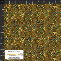 Stof European Quilting Fillippa’s Line Lines Oblong Dots Brown Fabric By Yd