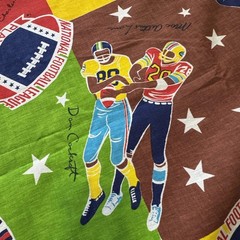 Vintage 1970s NFL Football Players Fabric 36” Wide 4.25 Yards