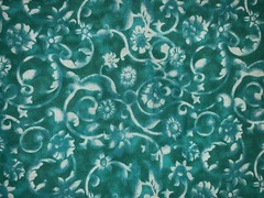NEW Elegant Teal Blue Floral 100% Cotton Fabric Sold By 1/2 Yard More Available